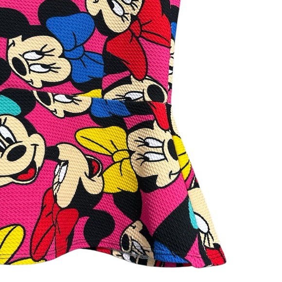 Handmade MINNIE MOUSE Peplum Square Neck Top - Picture 4 of 5